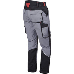 CONCEPT Pantalon de travail mutlipoche PIONIER noir gris dos