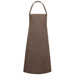 BASICK Tablier bavette en polycoton marron