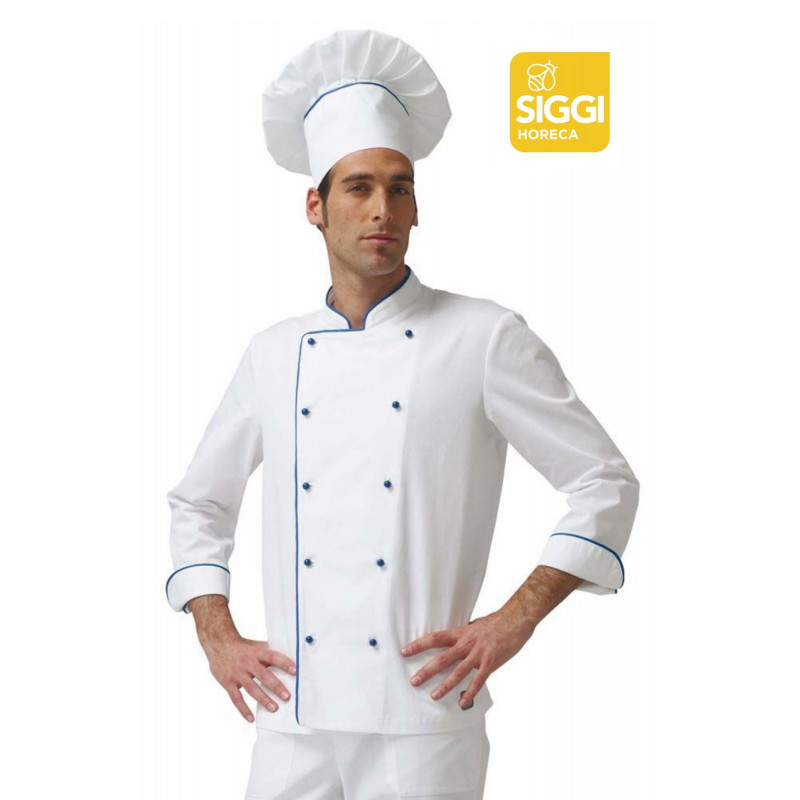 Veste de cuisine homme manches longues, veste de cuisinier, tenue de cuisine