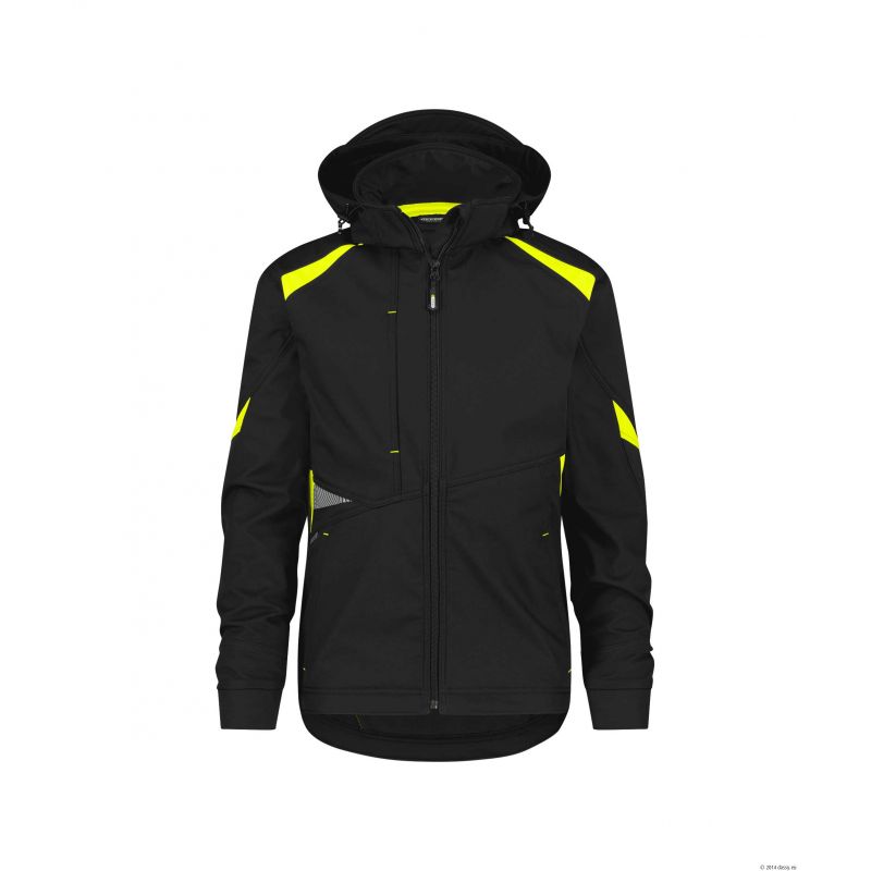 Kalama Veste Softshell Bleu Nuit / Jaune