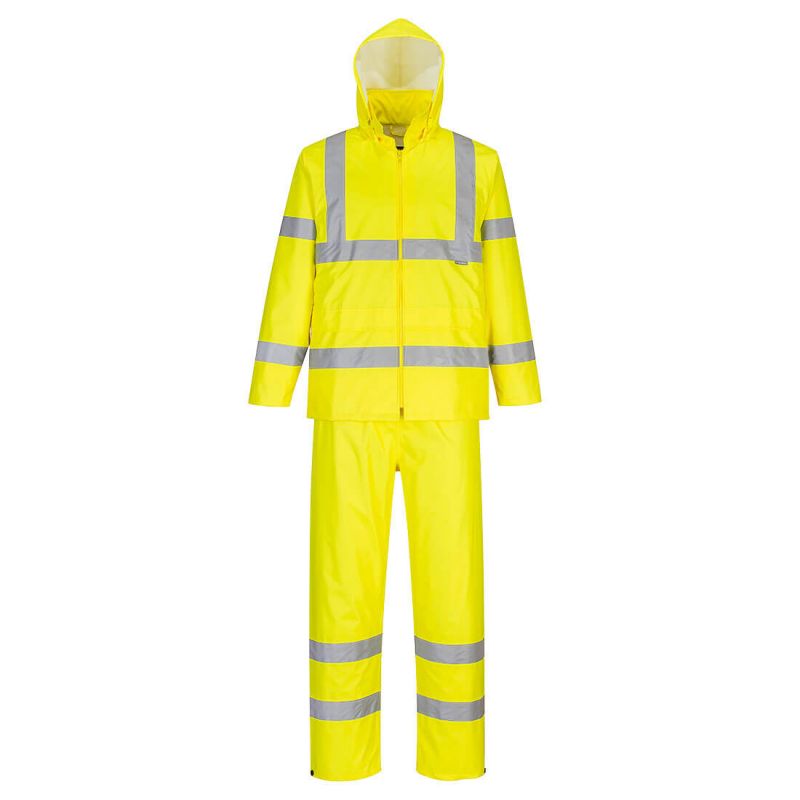 H448 Ensemble De Pluie Enroulable Haute Visibilite