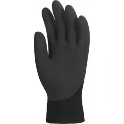 Lot de 10 paires de gants EUROWINTER enduit latex noir, dos aéré